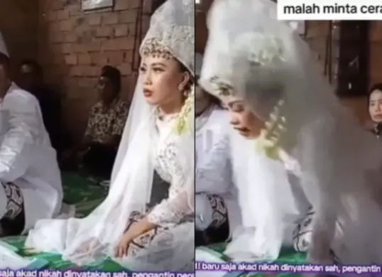 Baru Saja Akad, Pengantin Wanita Ini Langsung Gugat Cerai! Video dari Sumsel Viral di Medsos (Sumber: Tiktok/@urbanpalembang)