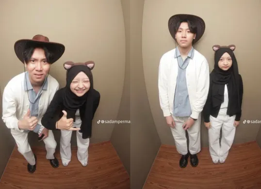 Halda Rianta dikabarkan tengah menjalin hubungan asmara dengan Sadam Permana. (Sumber: TikTok/@sadampermana)