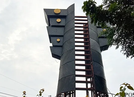 Kondisi Monumen Perjuangan Rakyat di Jalan Djuanda, Bekasi Selatan, Kota Bekasi, pada Senin, 23 Juni 2025. (Sumber: POSKOTA | Foto: Nurpini Aulia Rapika)
