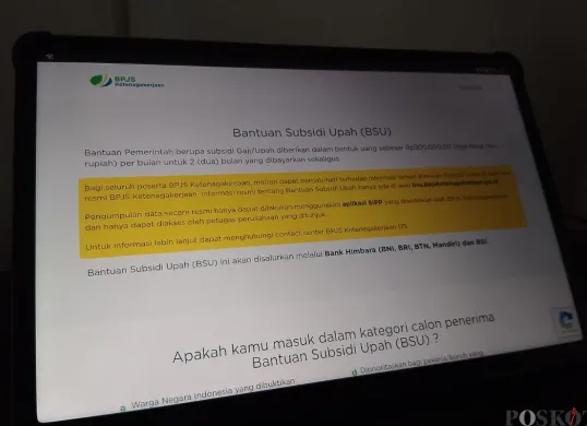 Panduan cek status penerimaan BSU 2025 BPJS Ketenagakerjaan. (Sumber: Poskota/Faiz)