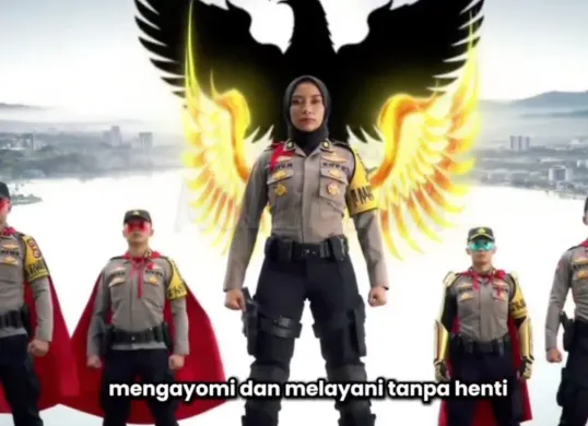 Tangkapan layar video AI Polri yang dikritisi oleh publik di internet. (Sumber: X/@DivHumas_Polri)