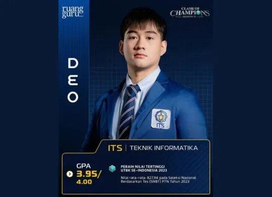 Profil Amadeo Yesa, peserta Clash of Champions peraih skor tertinggi UTBK SNBT 2023. (Sumber: Istimewa)