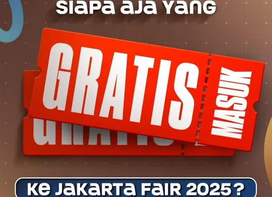 Tiket PRJ 2025 gratis bagi tiga kategori orang. (Sumber: Jakarta Fair)