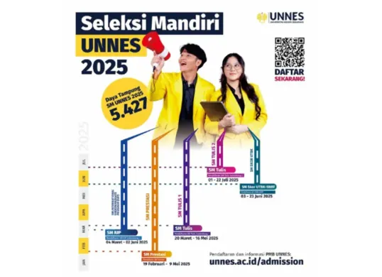 Panduan lengkap cek kelulusan Seleksi Mandiri UNNES 2025 dan tabel biaya UKT semua fakultas. Persyaratan registrasi serta tips antisipasi error akses. (Sumber: Instagram/@unnes_semarang)