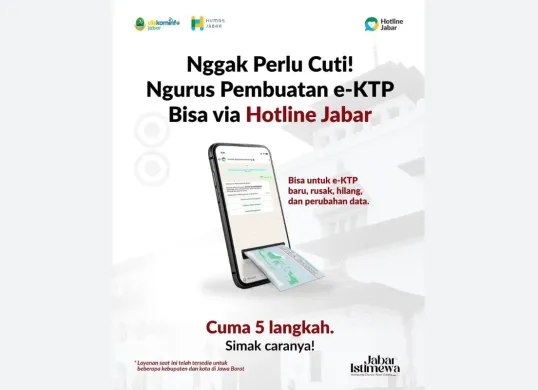 Cara Urus Pembuatan e-KTP dari Hotline Jabar, Semuanya Dilakukan dari WhatsApp (Sumber: Instagram/sapawarga_jabar)