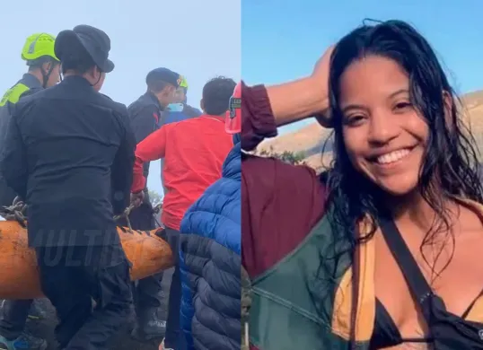 Potret proses evakuasi jenazah Juliana Marins, pendaki Brasil yang terjatuh di Gunung Rinjani. (Sumber: X)