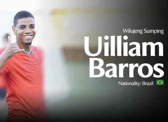 Potret pemain baru Persib, Uilliam Barros yang resmi diumumkan melalui siaran radio. (Sumber: Persib)