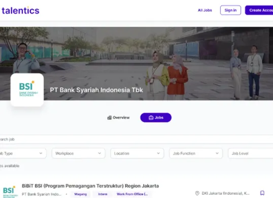 Peluang magang berbayar BSI BiBit 2026 dengan potensi jadi karyawan tetap. Untuk SMASMK hingga S1. (Sumber: jobs.talentics.id)