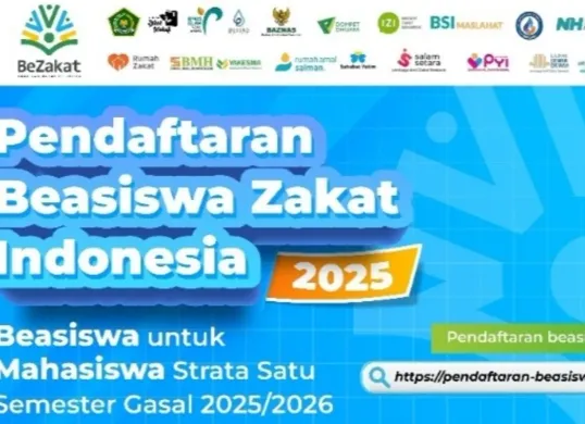 Pendaftaran program Beasiswa Zakat Indonesia 2025 dibuka hingga 11 Juli 2025 mendatang. (Sumber: Website/uinsa)