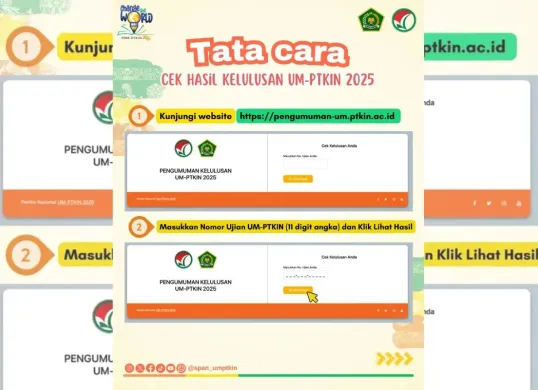 Jadwal pengumuman UMPTKIN 2025. (Sumber: Instagram/@span_umptkin)