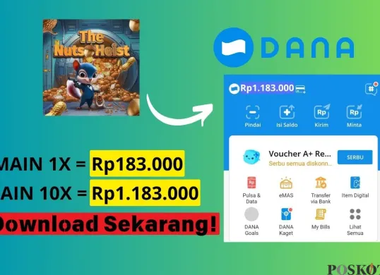 Dapat saldo DANA gratis Rp1,2 Juta dari aplikasi penghasil uang (Sumber: Poskota/Insan Sujadi)