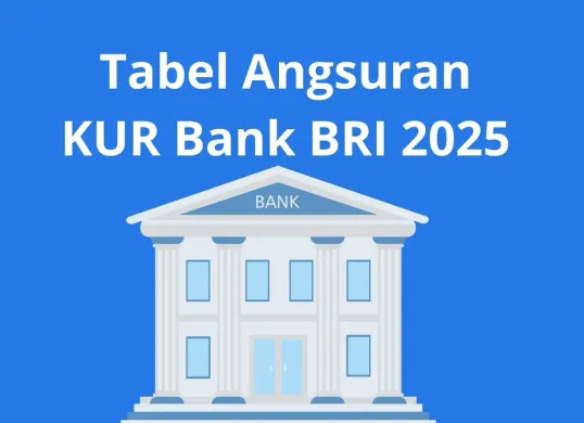 Tabel angsuran KUR BRI 2025 terbaru, dengan plafon pinjaman Rp50 juta tenor cicilan terendah Rp900 ribu per bulan. (Canva)