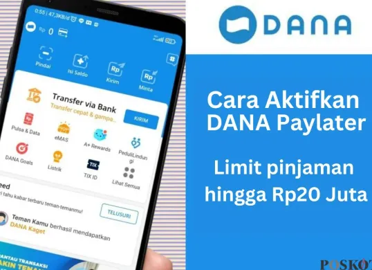 Tips mengaktifkan DANA Paylater untuk mendapatkan pinjaman hingga Rp20 juta. (Sumber: Poskota/Arip Apandi)