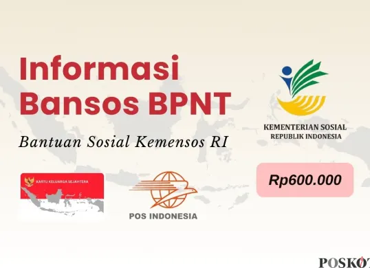 Informasi pencairan bansos BPNT 2025 sebesar Rp600.000. (Sumber: Poskota/Della Amelia)