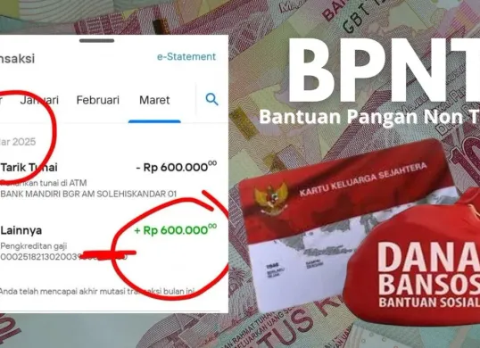 Ilustrasi penyaluran dana bansos susulan tahap 1 sebesar Rp600.000 melalui KKS BSI. (Sumber: Facebook/INFO PKH/Istimewa/Neni Nuraeni)