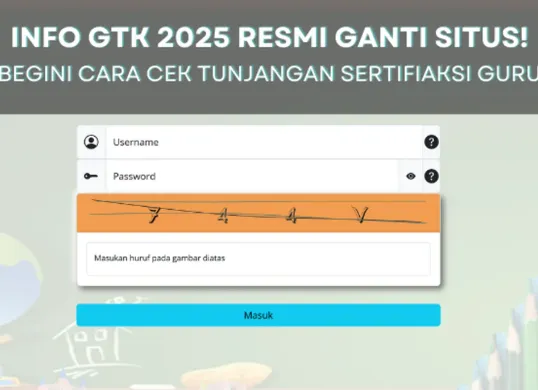 Info GTK 2025 telah resmi berganti alamat situs, begini cara cek tunjangan sertifikasi guru. (Sumber: Poskota/Aldi Harlanda Irawan)