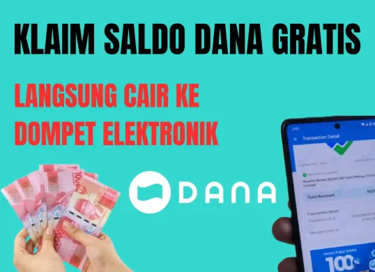 Cara klaim saldo DANA gratis dari aplikasi penghasil uang (Sumber: Poskota/Rivera Jesica Souisa)