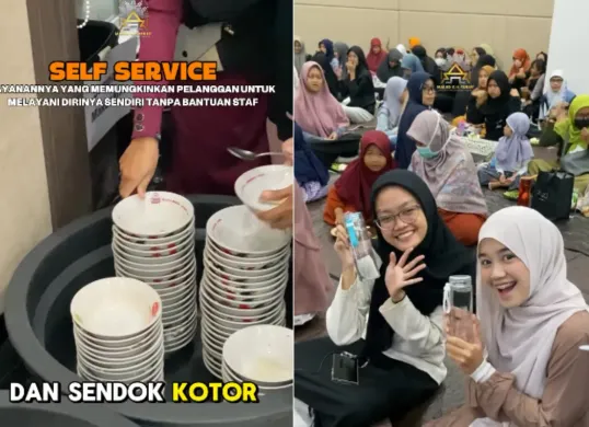 Melalui akun Instagramnya, Masjid Sudja menunjukkan konsep zero waste dalam aktivitas berbuka puasa di sana. (Sumber: Instagram/@masjidsudja)