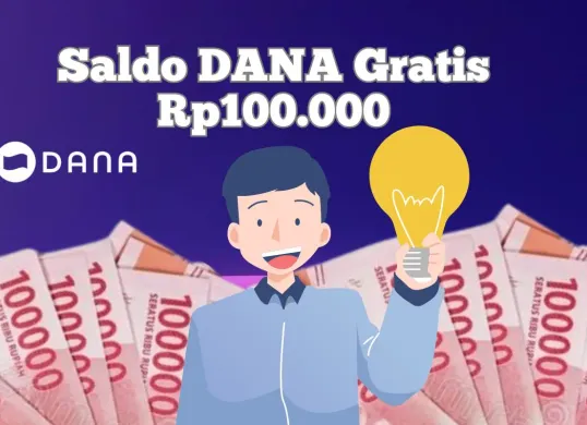 Tiga cara dapatkan saldo DANA Gratis Rp100.000 masuk dompet elektronik. (Sumber: Poskota/Syania Nurul Lita Baikuni)