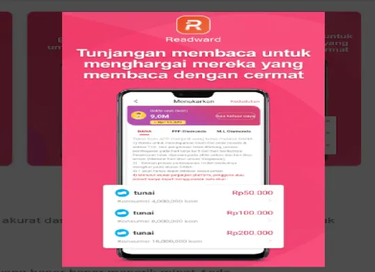 Dapat saldo DANA dengan baca novel, cobain Readward sekarang! (Sumber: play.google.com/Readward)