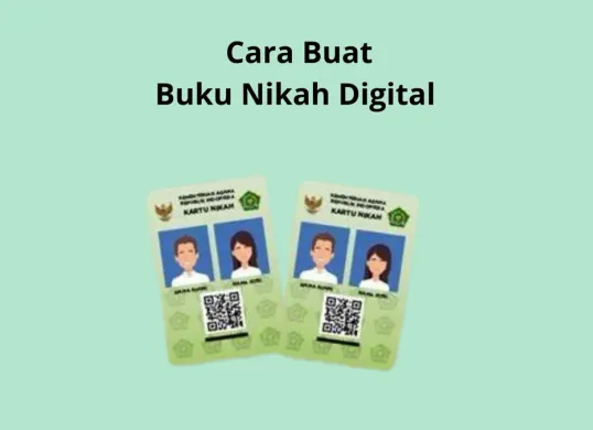 Cara buat kartu nikah digital. (Canva)