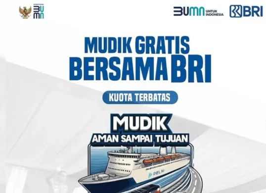 Pulang kampung jadi lebih mudah dengan Mudik Gratis BRI 2025. Daftar sekarang dan nikmati perjalanan aman, nyaman, dan hemat! (Sumber: Instagram/@bankbri_id)