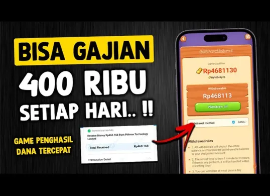 Cara Dapat Rp460.000 Sehari dari Game Penghasil Uang Terbaru. (Sumber: Tangkapan Layar/YouTube BANG GAPTEK ID)