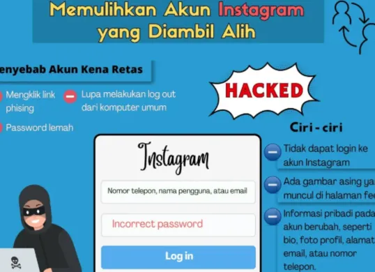 Ikuti cara mudah untuk mengembalikan lagi akun Instagram kena hack yang bisa dilakukan. (Sumber: Instagram/@diskominfokrwkab)