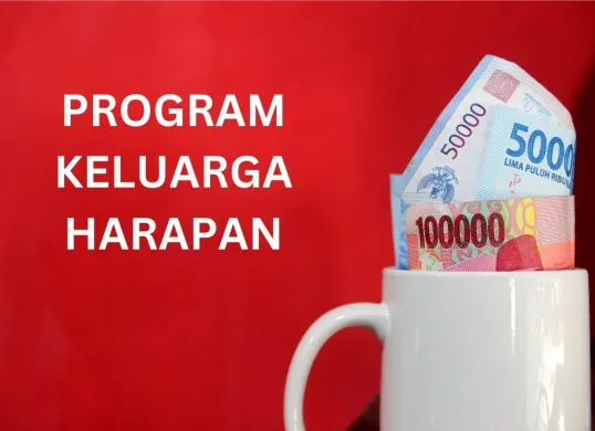 Pencairan dana bantuan sosial Program Keluarga Harapan. (Sumber: Canva)