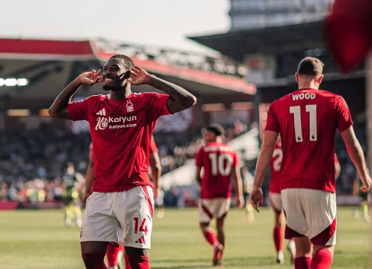 Hasil pertandingan Nottingham Forest vs Manchester City dimenangkan tuan rumah lewat gol Callum Hudson-Odoi. (Sumber: Instagram @officialnffc)