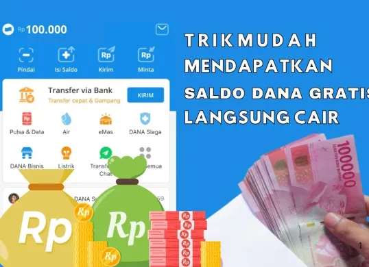 Trik mendapatkan saldo DANA gratis (Sumber: Poskota/Rivera Jesica Souisa)