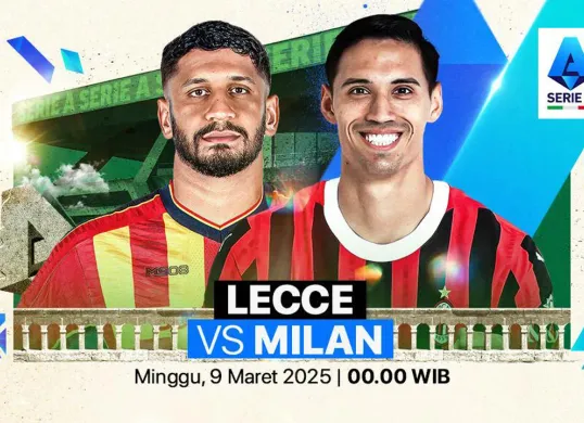 Info live streaming Lecce vs AC Milan. (Sumber: Vidio)