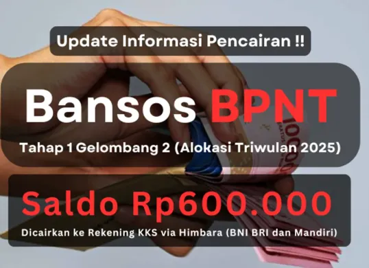 Update informasi pencairan saldo dana bansos BPNT tahap 1 gelombang 2 tahun 2025. (Sumber: Poskota/Aldi Harlanda Irawan)