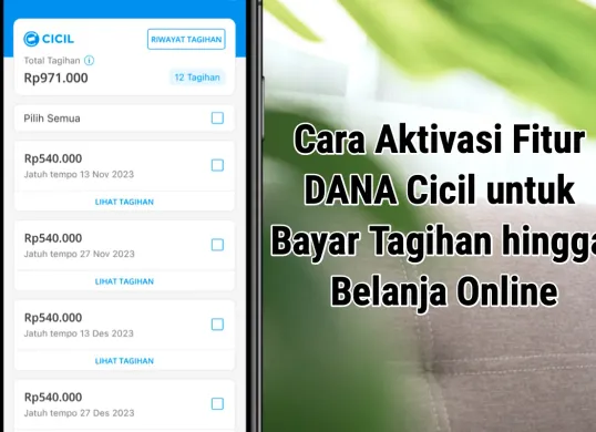 Ilustrasi aktivasi fitur DANA Cicil. (Sumber: Poskota/Dzikri)