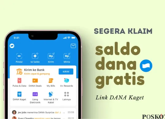 Cek cara klaim saldo DANA gratis hari ini. (Sumber: Poskota/Della Amelia)