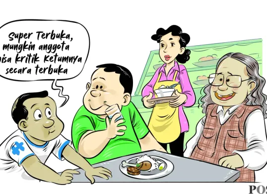 Obrolan Warteg: Super Terbuka (Sumber: Poskota/Arif Setiadi)