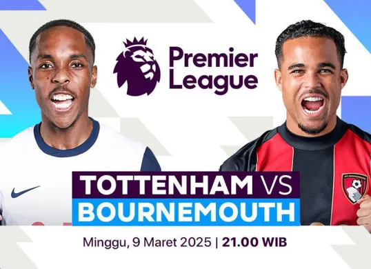 Link live streaming Bournemouth vs Tottenham Hotspur. (Sumber: Vidio)