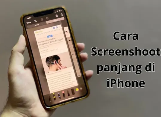 Cara mengambil screenshoot panjang di Hp iPhone dengan mudah. (Sumber: Poskota/Syania Nurul Lita Baikuni)