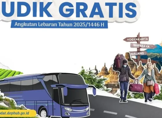 Poster mudik gratis 2025 bersama Kemenhub. (Sumber: Instagram/@ditjen_hubdat)