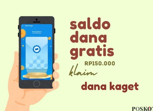 Klaim saldo DANA gratis Rp150.000 dari link DANA Kaget. (Sumber: Poskota/Della Amelia)