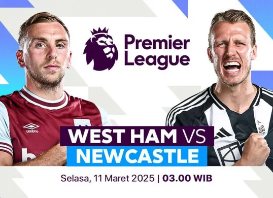 Link live streaming West Ham United vs Newcastle United. (Sumber: Vidio)