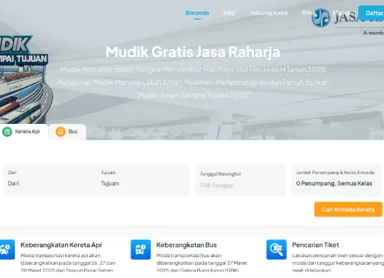 Berbagai program mudik gratis tahun 2025 yang masih dibuka pendaftarannya. (Sumber: mudik.jasaraharja.co.id)