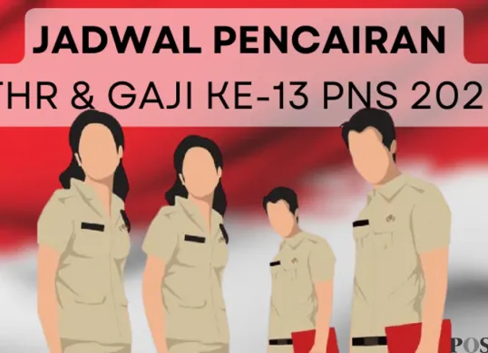 Jadwal pencairan THR dan gaji ke-13 tahun 2025 bagi PNS dan pensiunan. (Sumber: Poskota/Aldi Harlanda Irawan)