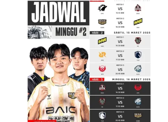 Jadwal MPL ID Season 15 mempertemukan RRQ Hoshi vs Liquid ID Sabtu 15 Maret 2025 mendatang. (Ig MPL Indonesia)