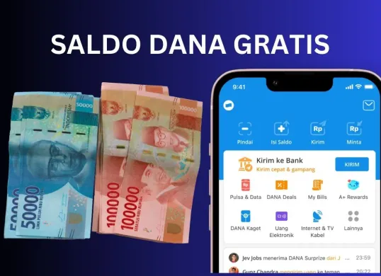 Ambil kesempatan dpatkan saldo DANA gratis hari ini. (Sumber: Canva)