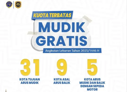 Kemenhub resmi membuka pendaftaran Mudik Gratis 2025. Jangan sampai kehabisan kuota! Simak cara daftarnya di sini.(Sumber: Dok Kemenhub)