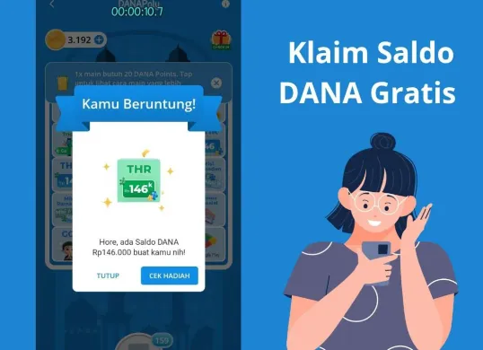 Cara klaim saldo DANA gratis Rp146.000 dari tukar poin di aplikasi dompet elektronik. (Sumber: X/@nhSepta)