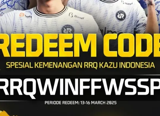 Poster kode redeem FF gratis hari ini yang dibagikan Garena. (Sumber: Instagram/freefirebgid)