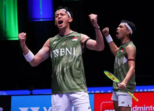 Live streaming All England 2025, Fajar Alfian/Rian Ardianto, salah satu andalan Indonesia di sektor ganda putra. (Sumber: pbsi.id)