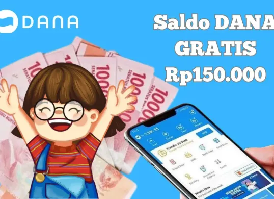 4 Cara dapatkan saldo DANA Gratis Rp150.000 masuk dompet elektronk. (Sumber: Poskota/Syania Nurul Lita Baikuni)